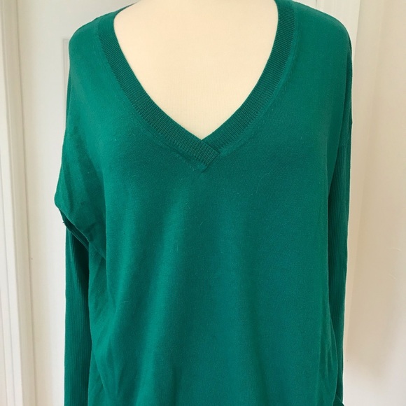 Vneck Teal Sweater - Picture 1 of 6